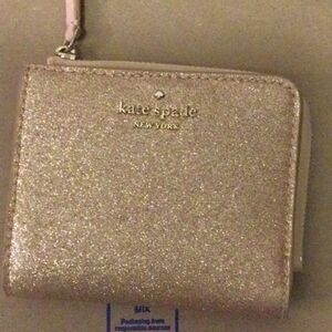 Kate Spade Rose Gold Small Zip Wallet.